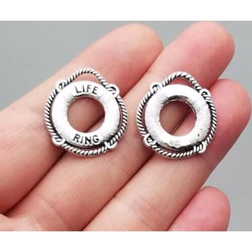 25pcs/lot--23x22mm, Antique sliver/bronze plated Life Ring charms,DIY supplies, Jewelry accessories