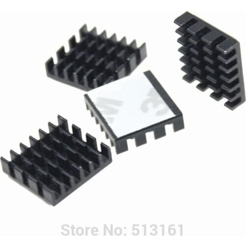 50PCS Black Mini IC Chipset Cooler Heatsink Cooling Aluminum Heatsinks