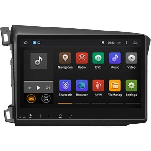 Android 9.0 With Radio RDS BT Wifi Aux Head Unit Head Unit Car Multimedia Car GPS Player For Honda Civic Left Driving 2012-2014