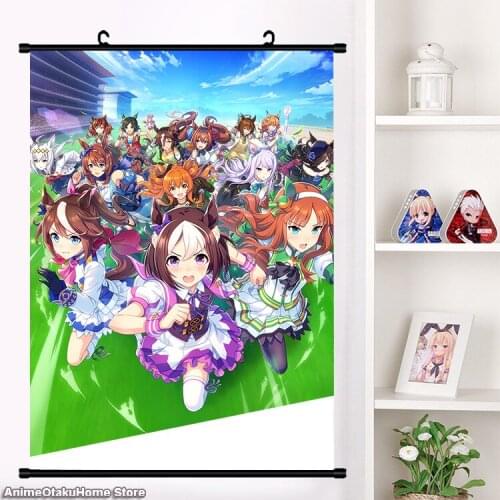 Anime Pretty Derby Silence Suzuka Maru Zensky Super Creek HD Wall Scroll Girls Beautiful Persona Print Poster Decor Art Gift
