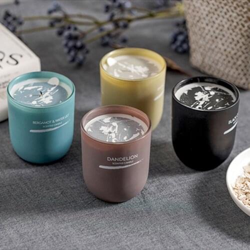 Aromatherapy Scented Candle In Jar Aroma Candle Cup Tin Happy Birthday Deco Mariage Table Velas Perfumadas Home Decoration Fete
