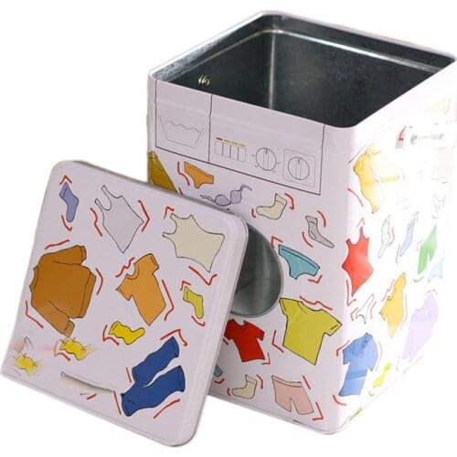 Color Washing Machine Iron Box, Portable Washing Powder Box, Iron Can, Storage Box, Storage Bucket, Rust Prevention