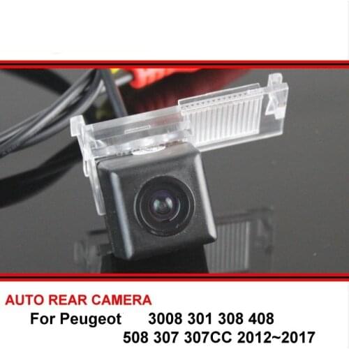 For Peugeot 3008 301 308 408 508 307 307CC 12~17 Car Waterproof Night Vision trasera Rear View Reversing Backup Camera SONY