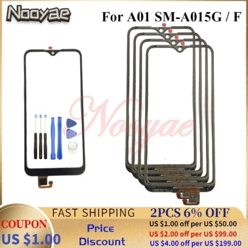For Samsung Galaxy A01 SM-A015F SM-A015G Touch Screen Digitizer Glass Sensor Outer Front Panel + Tracking
