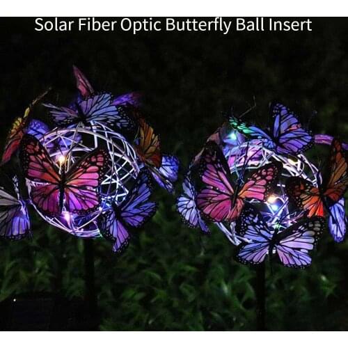 Eco-Friendly Garden Solar Lights Butterfly Patio Backyard Pathway Decoration Light Sensor Durable Flashlight Waterproof RGB