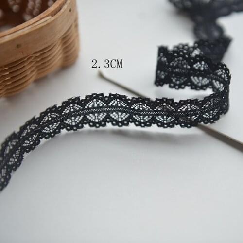Hot sale Black bilateral polyester lace Lace accessories 2.3cm wide G678
