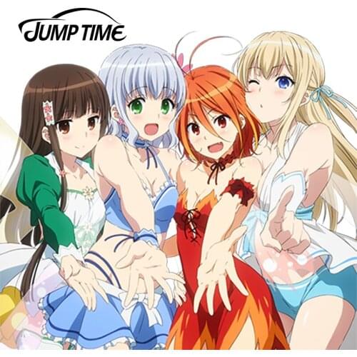 JumpTime 13cm x 11.7cm 3D Kawii Car Styling Amagi Brilliant Park Anime JDM Sexy Girl Decal Waterproof Car Sticker