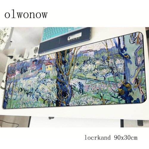 Van gogh mousepad 900x300x2mm cheapest gaming mouse pad gamer mat HD print game computer desk padmouse keyboard large play mats