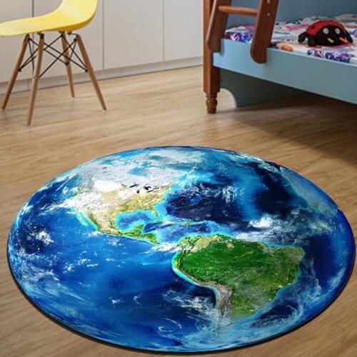 Creative Earth Shape Carpet Bedroom Ground Chair Desk Home Decor Non-slip Thick Psychedelic Large Area Cover Personality Rugs