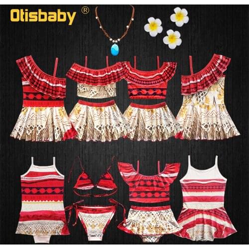 Summer 2021 Moana Swimwear Two-Piece Bikini Girls Baby Swimsuit Kids Bathing Suits Girl Bikini Kids Swimwear Children Swimsuit