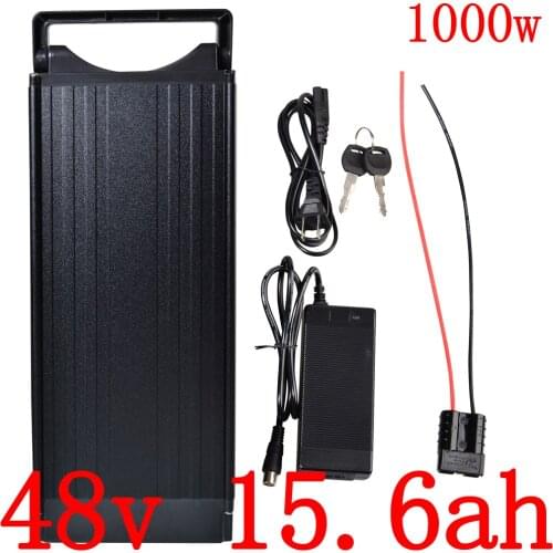 48V 1000W battery 48V 15AH Lithium battery 48V 10AH 13AH 15AH 18AH 20AH Electric Bicycle Battery with taillight and 2A charger