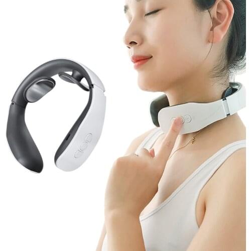 Neck Massager Electric Pulse Back 4 Modes Power Control Far Infrared Heating Pain Relief Head Massage Shawl U Shaped Pillow
