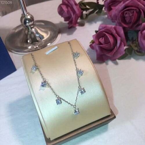 S925 Silver Color Star Moon Tassel Necklace & Pendant Fashion Chokers Necklace for Women Bohemian Jewelry