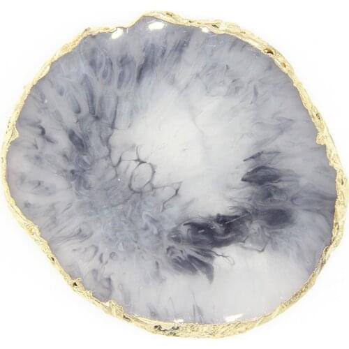 Natural Resin Stone Nail Art Color Display Palette Acrylic Gel Polish Holder 4 Color Resin Nail Art Painting Gel Palette