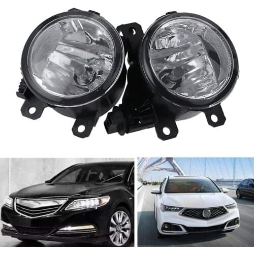 Front Fog Lamp Fog Light with Clear Bulbs for Honda TSX RDX TL CR-V Pilot 2011-2015 Acura 33900-STK-A11, 33900-T0A-A01