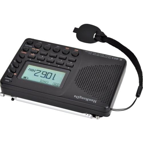 Mini HRD-603 Portable Radio AM/FM/SW/BT/TF Pocket Radio USB MP3 Digital Recorder Bluetooth Good Sound Receiver for The Aged