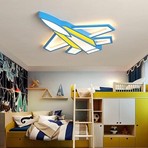 Ceiling Lights Modern Fighter styling LED Ceiling Lamp For Childrens Room Kids Room Baby Room Remote Control Lighting Fixtures