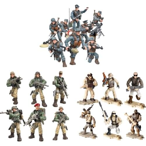 Special Forces Movable Realistic Soldier Figures Army Accessories Building Block Brick