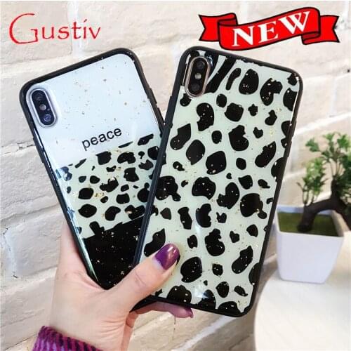 Luxury Leopard glitter Phone Case For iPhone 12 Mini 11 pro XS Max XR X 8 7 6 Plus SE2 Bling Sequin Gold Foil Epoxy Case Cover