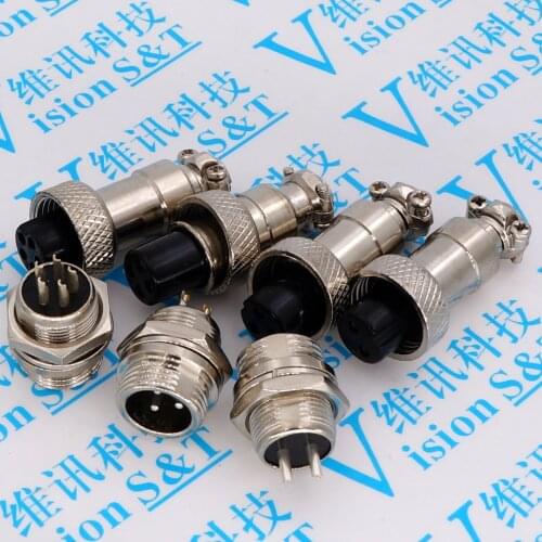 5set GX12 2/3/4/5/6/7 Pin Male + Female 12mm Circular Aviation Socket Plug Wire Panel Connector