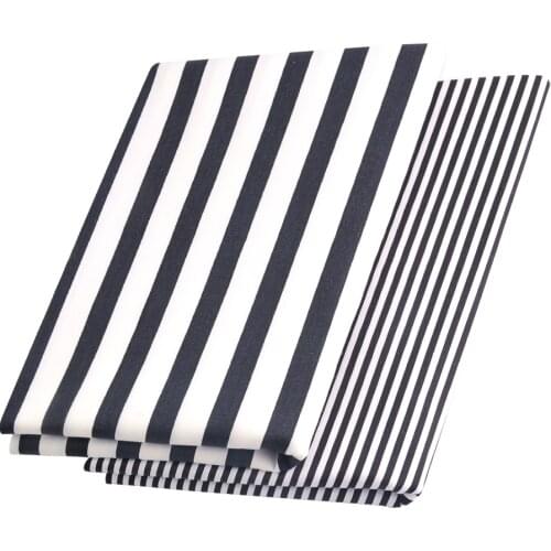 Booksew Telas African Fabric Cotton Fabric Material Black and White Stripe Textile Fabric Meter Tissu Tecido Patchwork Sewing