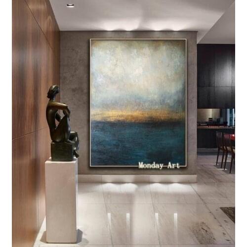 Home Decoration Modern Abstract Art Oil Painting Posters 100% Hand Painted Wall Art Canvas Painting Pictures for Living Room