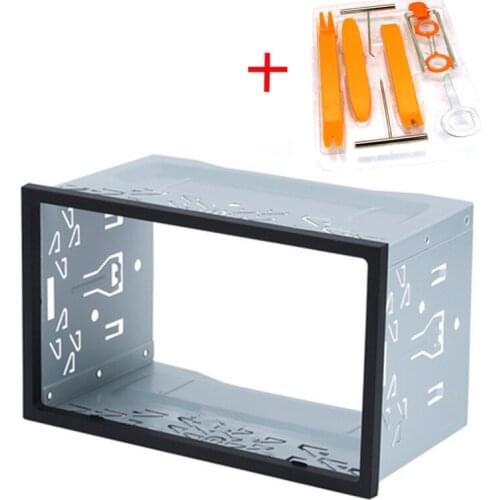Universal 2Din Fittings Kit Radio Head Unit Installation Frame Automotive Radio Player Box With Car Audio Disassembly Tool
