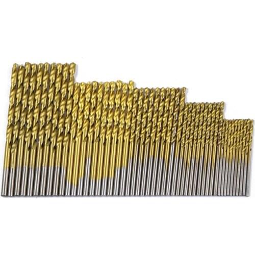 1/4 Hex Shank 1/1.5/2/2.5/3mm Tungsten Carbide Twist Drill Bit Power Tool High Speed Steel HSS Titanium Coated Drill Bit Set