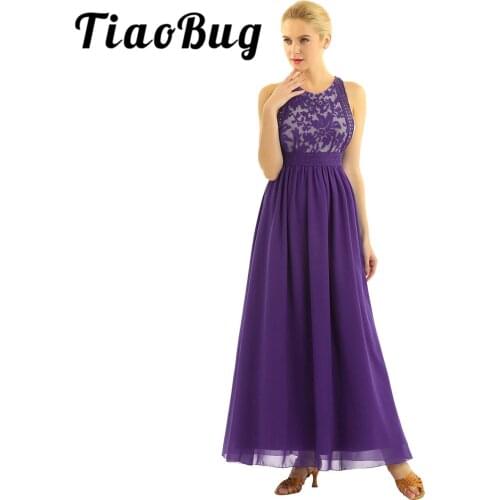 Embroidery Women Ladies Sleeveless Bridesmaid Dress Chiffon Elegant Long Maxi Wedding Party Dress Party Prom Gowns Dresses