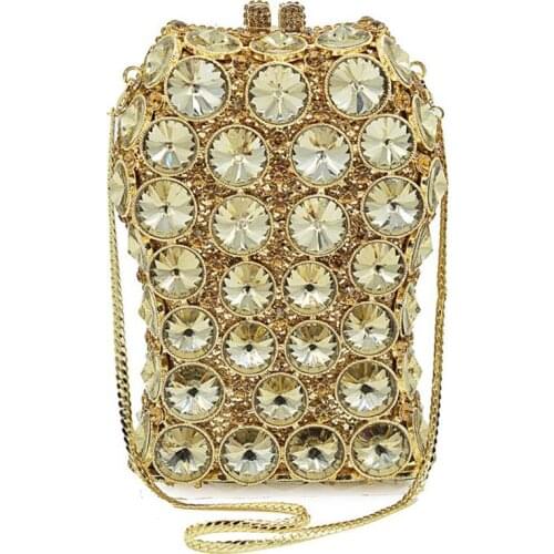 Gold/Blue/Black Crystal Clutch Bag 100% Handmade Rhinestone Diamond Evening Bag Clutches Bags Handbags Fashion Lady Purses gifts