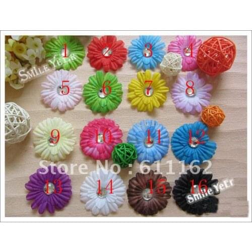 2012 hottest sale Small Mini 2'' flower Hairclip Christmas flower hair clips gerbera Hair Flower 1500pcs