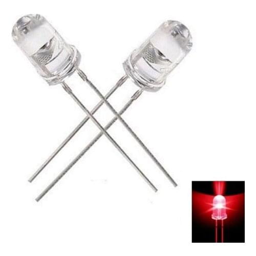 50 pcs F5 5mm RED Round Superbright LED Light LED lamp NEW