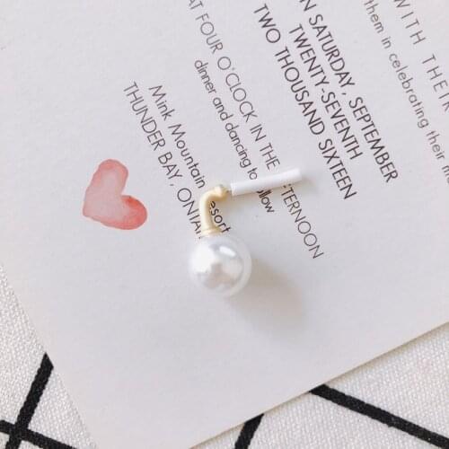 6 pieces / lot Personalized simple Asian gold with pearl earrings earrings accessories material