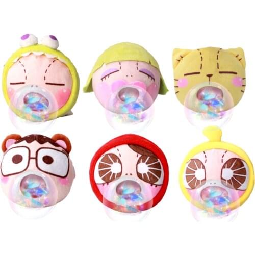 6 Pieces Stuffed Toys Cartoon Figure Plush Dolls Plush Toys with Key Buckle for Kids Adults