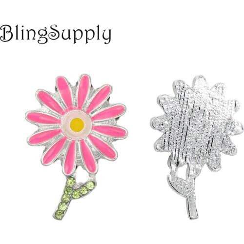Free shipping 24*17mm flower shape rhinestone button flatback embellishment 10PCS (BTN-5406)