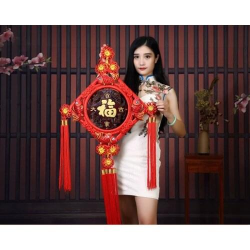 Large -GOOD gift Home wall mascot efficacious fortune Good luck Mascot Money Drawing Hand knit FENG SHUI Propitious Chinese knot