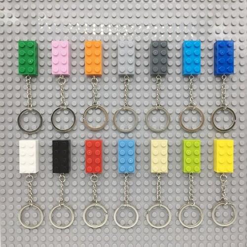 Key Chain DIY Building Blocks Hanging Ring Bricks Accessories Creative brick kits Compatible All Brands toys