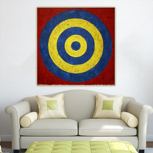Citon Jasper Johns《Target》Canvas Art Oil Painting Artwork Poster Picture Wall Hanging Decorations Home Living Room Decor