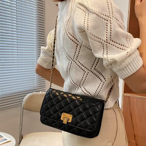 Designer Women Small Pu Leather Chain Shoulder Bag High Quality Ladies Handbags Crossbody Bags Fashion Female Messenger Bags New