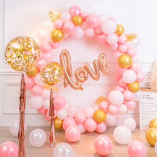 98cm Round Balloon Garland Hoop Wreath Arch Bow For Birthday Wedding Party Supplies Baby Shower Favors Christmas Decoration