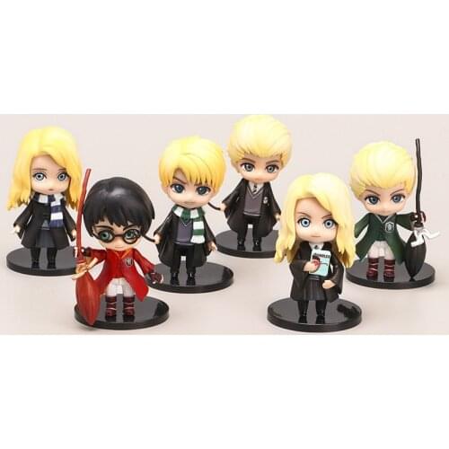 Movie&TV 6Pcs/Set QPosket harried Weasley Ron Hermione Granger Snape Potters PVC Twisted Car toy Doll Christmas Birthday Gift