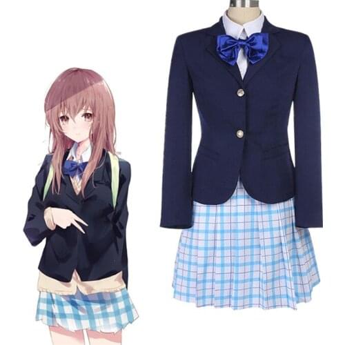 A Silent Voice Shouko Nishimiya Shoko Cosplay Costume Japanese Anime The Shape Of Voice School Uniform Suit Outfit Clothes wig