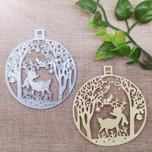100*115mm Deer in Ball New Metal Cutting Dies for 2020 Scrapbook Paper Decoration Template Embossing New DIY Paper Card Craft