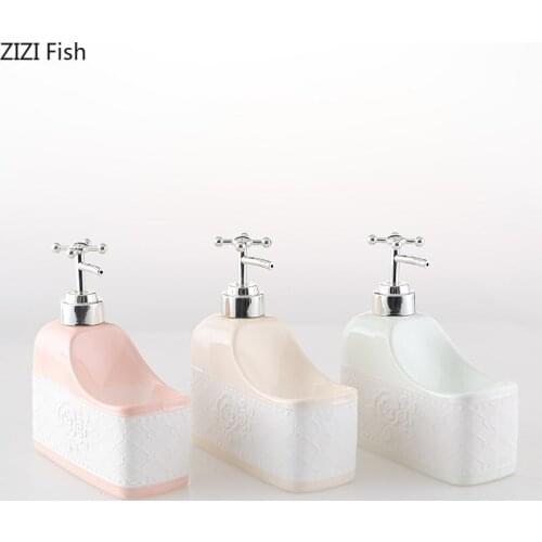 Multifunctional Lotion Bottle Soap Storage Box Northern Europe Home Bathroom Soap Dispenser Set Ceramic Hand Sanitizer Bottle