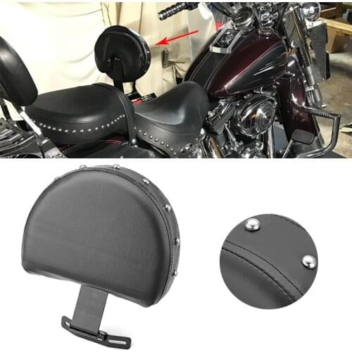Motorcycle For Harley Heritage Softail FLSTC Fatboy FLSTF With Stock Seats 2007-2017 Driver Backrest Waterproof Pad Mount Set