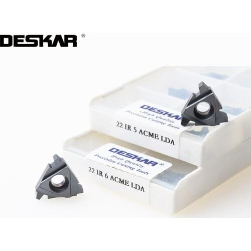 10PCS DESKAR 22ER 22IR 5/6 ACME LDA DESKAR Threading Carbide Inserts Turning Tools Lathe Cutting Tool