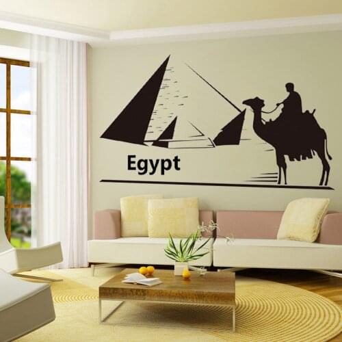 Boat of the desert the camel wall sticker PVC Material DIY desert travel wall decals for Childrens room bedroom decor sticker