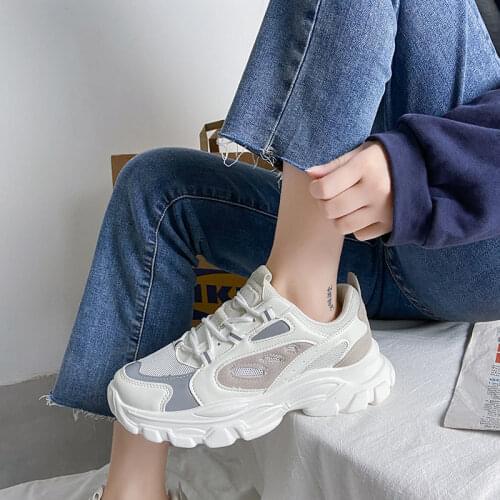 New summer 2021 mesh surface breathable womens shoes versatile casual shoes hot style sports non-slip small white shoes