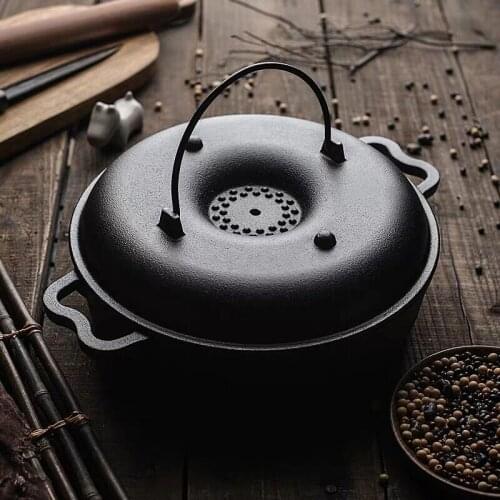 New Sweet Potato Baking Pot Household Sweet Potato Baking Pot Thickened Barbecue Potato Chestnut Corn Machine Cast Iron