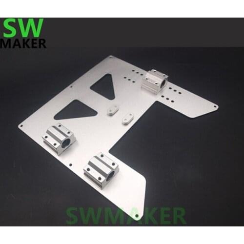 SWMAKER Upgrade Y Carriage Anodized Aluminum Plate with timing clamp Igus Drylin RJ4JP-01-08 block kit for Anet A8 A6 3D Printer